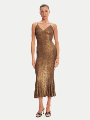 NORMA KAMALI Sukienka koktajlowa ST4243SQ162151 Brązowy Slim Fit