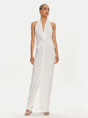 NORMA KAMALI Sukienka wieczorowa ST1243HPD51944 Biały Slim Fit