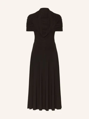 Norma Kamali Sukienka Z Dżerseju schwarz
