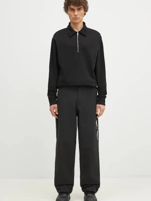 Norse Projects bluza bawełniana Ketel Relaxed Organic NORSE Logo Half Zip czarny