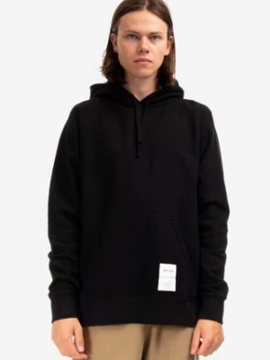 Norse Projects bluza bawełniana Kristian Tab Series Hood męska kolor czarny z kapturem gładka N20.1294.9999-9999