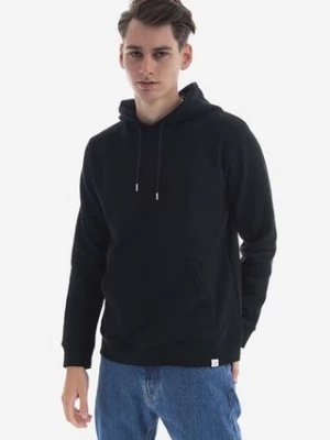 Norse Projects bluza bawełniana Vagn Classic Hood męska kolor czarny z kapturem gładka N20.1276.9999-9999