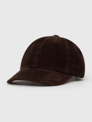 Norse Projects czapka z daszkiem sztruksowa Wide Wale Corduroy Sports Cap kolor brązowy gładka N80-0131-2022