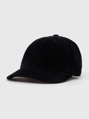 Norse Projects czapka z daszkiem sztruksowa Wide Wale Corduroy Sports Cap kolor czarny gładka N80-0131-9999