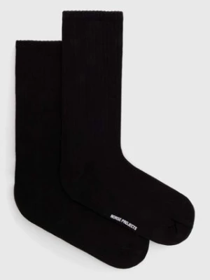 Norse Projects skarpetki 2-pack Bjarki N Logo Sport Sock - 2 Pack kolor czarny N82-0065-9999