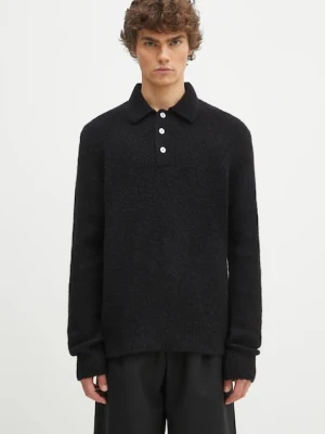 Norse Projects sweter wełniany Rasmus Relaxed Brushed Polo