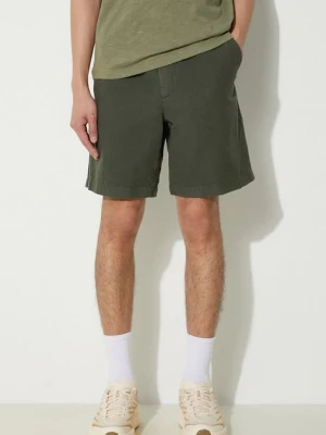 Norse Projects szorty z domieszką lnu Ezra Relaxed Cotton kolor zielony N35.0614.8022