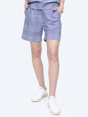 Norse Projects szorty z domieszką lnu Sophia Light wzorzyste high waist NW35.0036.7005-7005