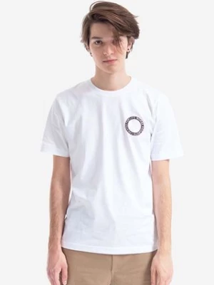 Norse Projects t-shirt bawełniany Johannes BMC Logo Print kolor biały z nadrukiem N01.0562.0001-0001