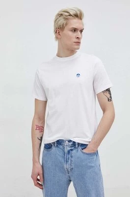 North Sails t-shirt bawełniany męski kolor biały gładki 692970