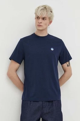 North Sails t-shirt bawełniany męski kolor granatowy gładki 692970