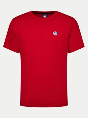 North Sails T-Shirt Bollo 692970 Czerwony Regular Fit