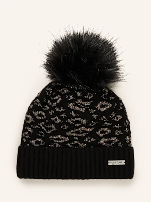 Norton Czapka Z Pomponem Ze Sztucznego Futra I Błyszczącą Przędzą schwarz