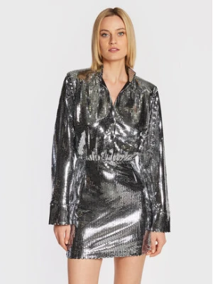 Notes Du Nord Sukienka koktajlowa Ezra 12871 Srebrny Regular Fit