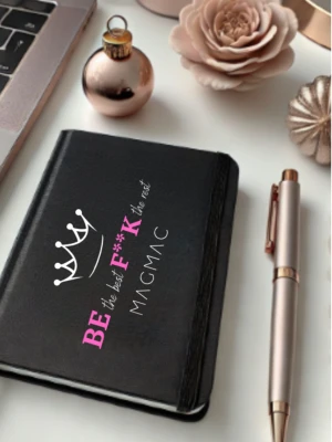 Notes mini w twardej oprawie BE THE BEST - czarny  magmac 