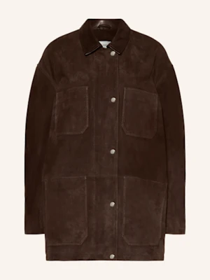 Nour Hammour Kurtka Skórzana Barn braun