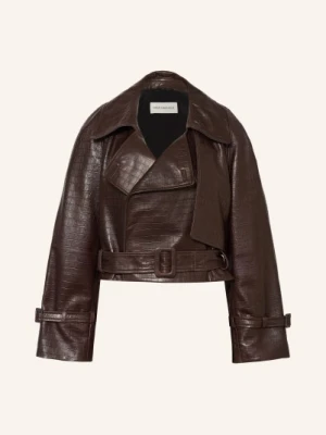 Nour Hammour Kurtka Skórzana Hatti braun