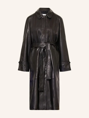 Nour Hammour Płaszcz Skórzany Isolde schwarz