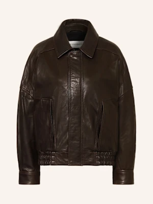 Nour Hammour Skórzany Bluzon Dalma braun