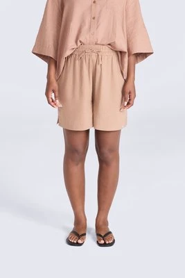 Nova damskie spodenki lniane - Brown Animal