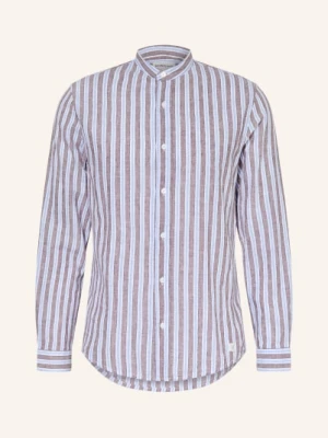 Nowadays Koszula Comfort Fit Z Lnem I Stójką beige