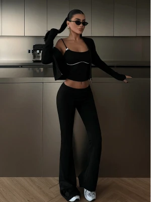 Nowoczesny komplet 3w1 MANJU - czarny  magmac 