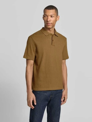 nowoczesny krój kołnierzyk polo z krótką listwą guzikową model 'JASE' Samsøe Samsøe