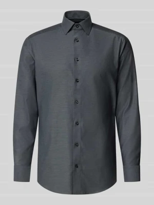 Nowoczesny krój modern fit koszula biznesowa z kołnierzykiem typu kent Olymp Antracytowy