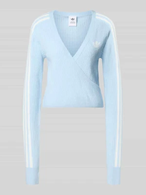 Nowoczesny krój regular fit sweter z bocznymi paskami adidas Originals Jasnoniebieski