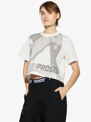 NSFW t-shirt bawełniany biały Prosto