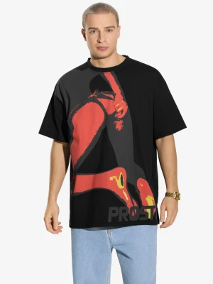 NSFW t-shirt bawełniany czarny Prosto