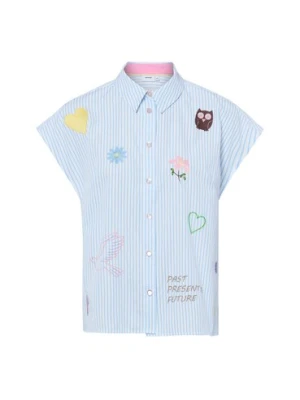 Nümph Bluzka damska z krótkim rękawem - Ashley Kobiety Bawełna wielokolorowy w paski,