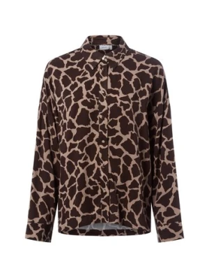 Nümph Damska bluzka koszulowa - Nuhana Kobiety wiskoza brązowy wzorzysty,