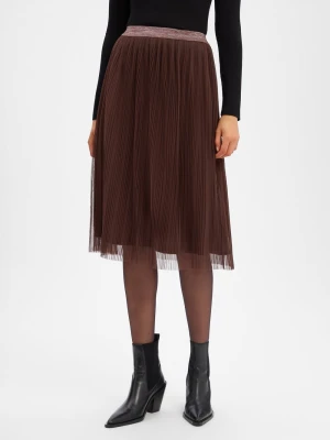 Nümph Damska spódnica tiulowa - Numea Kobiety brązowy jednolity,