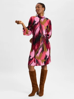 Nümph Damska sukienka casual - Nuleavy Kobiety wielokolorowy|wyrazisty róż,