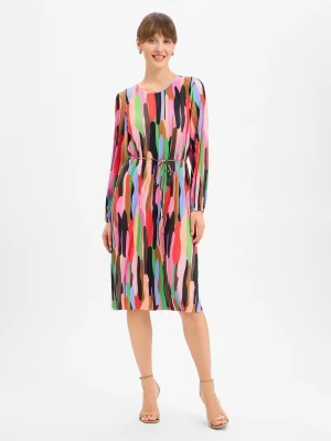 Nümph Damska sukienka z dżerseju - Nuamara Kobiety Sztuczne włókno wielokolorowy wzorzysty,