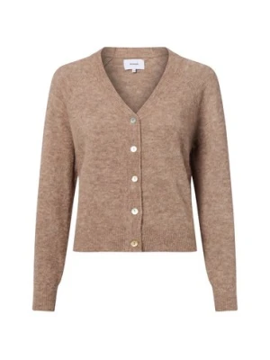 Nümph Damski kardigan z zawartością alpaki i wełny - Nuriette Kobiety beżowy|brązowy marmurkowy, XS/S