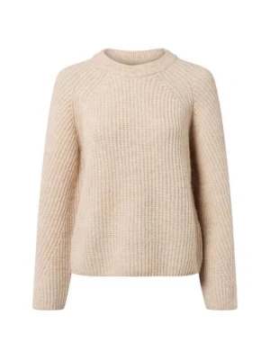 Nümph Damski sweter z dzianiny z zawartością alpaki - Nuzindi Kobiety dzianina grubo tkana beżowy marmurkowy,