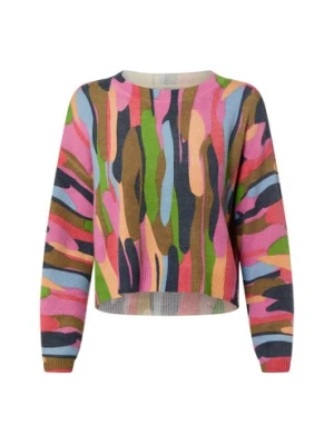 Nümph Damski sweter z dzianiny z zawartością wełny - Nuamara Kobiety różowy|wielokolorowy wzorzysty,