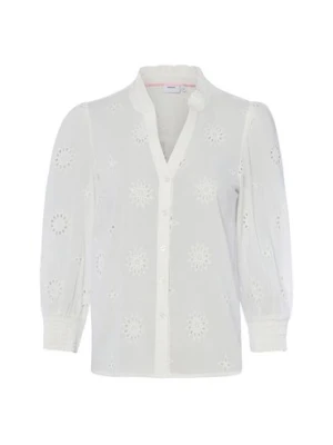 Nümph Koronkowa bluzka damska - NUSammy Kobiety Bawełna (100%) biały,