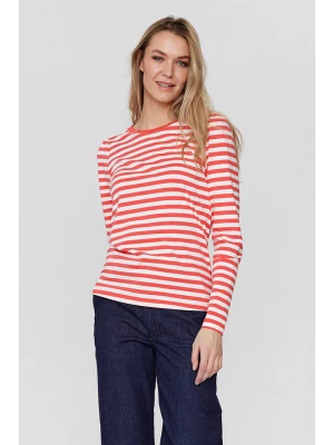 NÜMPH Koszulka "Nudizzy" w kolorze czerwono-białym rozmiar: L
