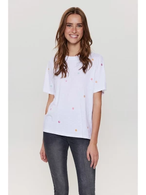 NÜMPH Koszulka "Nupilar" w kolorze białym ze wzorem rozmiar: XL
