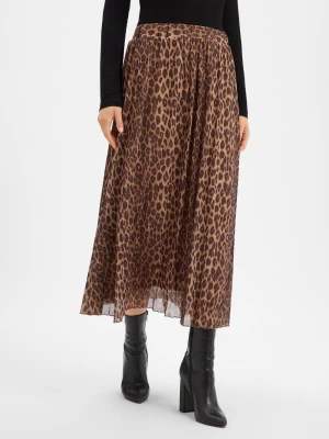 Nümph Spódnica midi Kobiety Dżersej brązowy