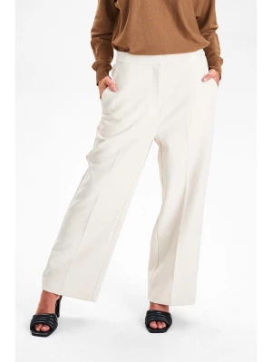 NÜMPH Spodnie "Nuronja" w kolorze kremowym rozmiar: 36