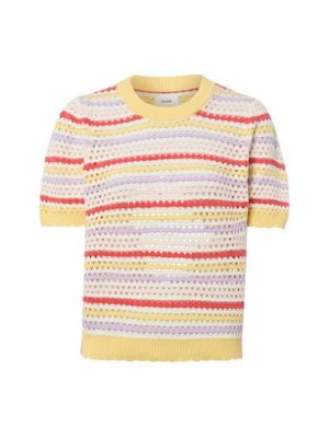 Nümph Sweter damski z krótkim rękawem - NUNancy Kobiety Bawełna (100%) żółty,