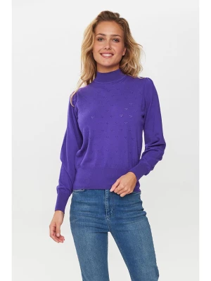 NÜMPH Sweter "Nuedna" w kolorze fioletowym rozmiar: M