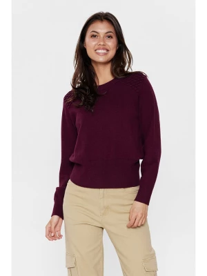NÜMPH Sweter "Nupoppy" w kolorze bordowym rozmiar: XL
