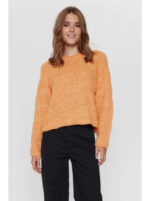 NÜMPH Sweter "Telsa" w kolorze pomarańczowym rozmiar: XXL