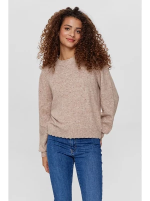 NÜMPH Sweter w kolorze beżowym rozmiar: M