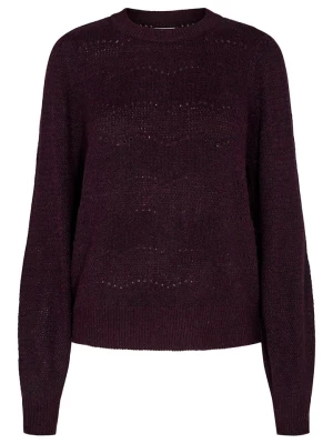 NÜMPH Sweter "Zita" w kolorze ciemnofioletowym rozmiar: XL